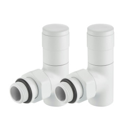 Набор дизайн-вентилей Royal Thermo PIANO угловой (Белый) 1/2"