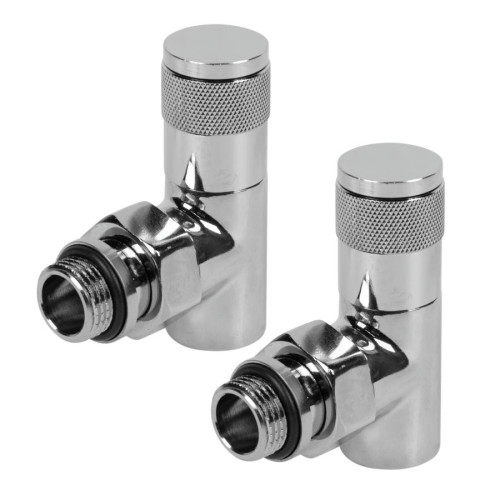 Набор дизайн-вентилей PIANO угловой (Хром) 1/2"