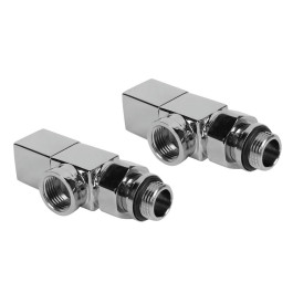 Набор дизайн-вентилей CUBE осевой (Хром) 1/2"