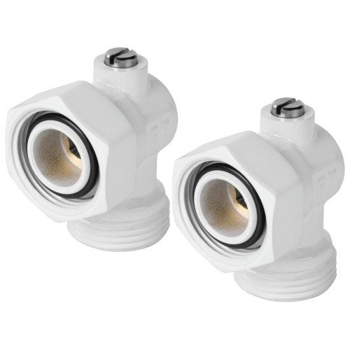 Набор нижнего подключения Royal Thermo угловой раздельный 3/4"х3/4"ЕК (Белый)