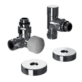 Набор термостатический трехосевой Royal Thermo Design Pro 15мм М30х1,5 (Хром) под трубки