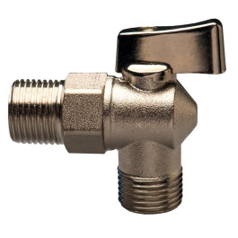 Кран шаровой угловой для подключения стиральной машины 1/2"х3/4" Stout