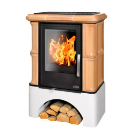 Печь-камин ABX Bavaria KI кафельная белый цоколь табак