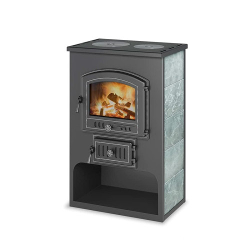 Печь-камин Везувий ПК-03 (224) 12 кВт с плитой талькохлорит