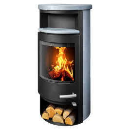 Печь-камин ABX Apollo серый тальк