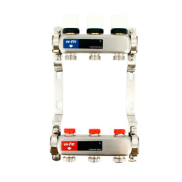 Коллектор из нержавеющий стали Uni-Fitt Techno 3/4"x1" 5 выходов для радиаторов