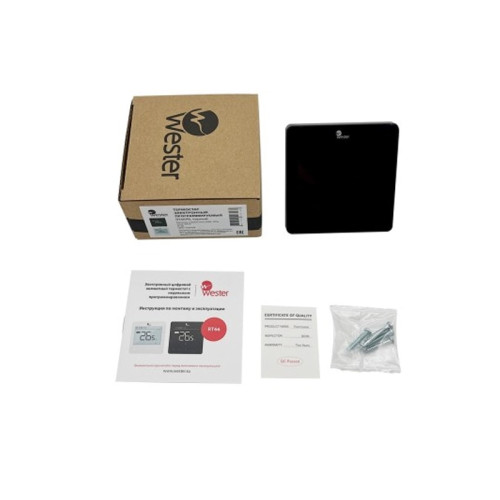 Термостат электронный проводной программируемый Wester RT66PB (встраиваемый)