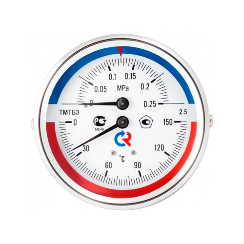 Термоманометр аксиальный Росма ТМТБ-31Т.1 (1/2", 80 мм 16 бар 150°С 2,5)