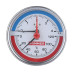 Термоманометр аксиальный Rommer 80 мм 1/2" 0-4 бар с клапаном