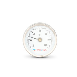 Термометр биметаллический накладной Varmega, 63мм, с пружиной