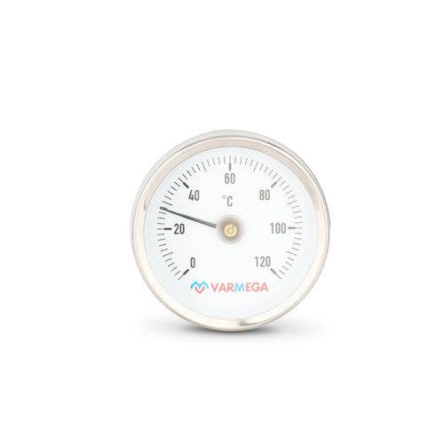 Термометр биметаллический накладной Varmega, 63мм, с пружиной