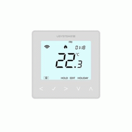 Термостат проводной цифровой Usystems HTC 230В белый с сенсорным управлением