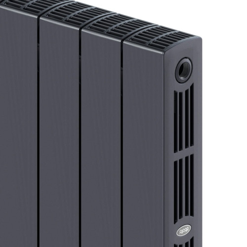 Биметаллический радиатор Rifar SUPReMO 500 14 секций цвет Титан (боковое подключение)