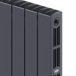 Биметаллический радиатор Rifar SUPReMO 350 14 секций цвет Титан (боковое подключение)