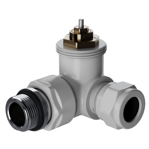 Набор термостатический трехосевой Royal Thermo Design Pro 15мм М30х1,5 (Белый) под трубки