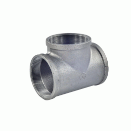 Тройник прямой чугунный неоцинкованный Fittex Plus 15х1/2"