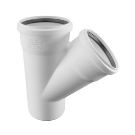 Тройник канализационный Rehau Raupiano Plus 50x50мм.45° (арт.11212341001)