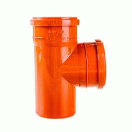 Тройник канализационный наружный Политэк 200x110 87° мм