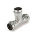 Пресс-тройник трехраструбный из нержавеющей стали Tim 22х15х22 мм