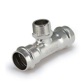 Пресс-тройник из нержавеющей стали Tim с НР резьбой 15х1/2" мм