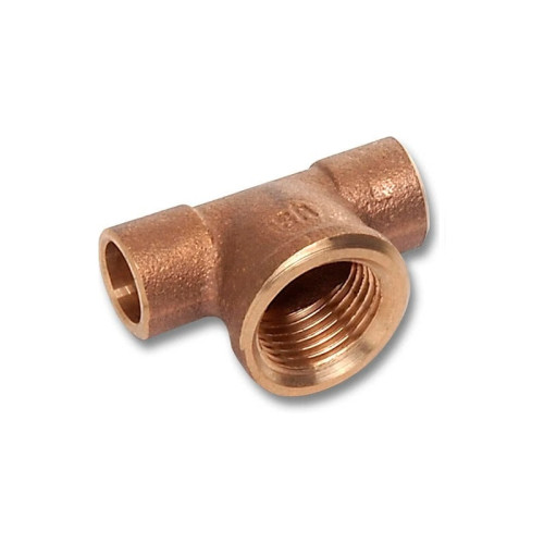 Тройник Sanha 22x3/4" бронзовый под пайку с внутренней резьбой арт.141302234