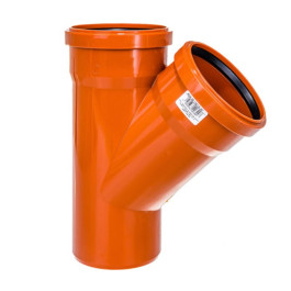 Тройник 45° канализационный Ostendorf KGEA 110/110 (арт.220300)