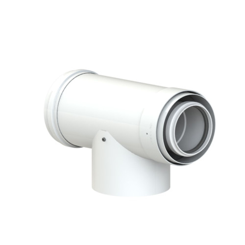 Тройник 87° коаксиальный с ревизией Cox Geelen D=80/125мм (CoxDENS PP/Alu + Connect X7)