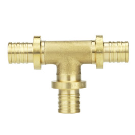 Тройник равносторонний латунный Varmega Slide-fit 20мм