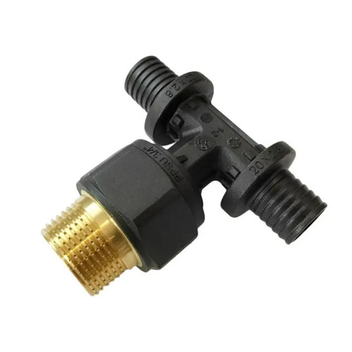 Тройник Varmega Slide-fit с НР резьбой 16х1/2"мм