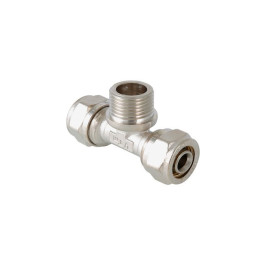 Тройник обжимной 26 х 1" с наружной резьбой Valtec (АРТ. VTM.333.N.260626)