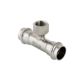 Тройник Valtec внутренняя резьба VT.INOX-PRESS 35x1/2" из нержавейки (арт.VTi.932.I.350435)