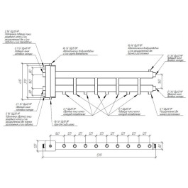 Коллектор нержавеющий Gidruss BMSS-150-5D до 150 кВт 1 1/2" 5 контуров