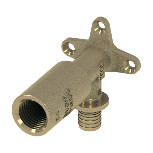 Угол с креплением удлиненный TECEflex 16х1/2" мм латунь