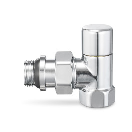Клапан радиаторный угловой Varmega 1/2" резьба ВР/НР, цвет хром