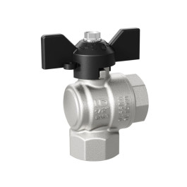 Кран шаровой угловой LD ВР резьба 1" ручка-бабочка