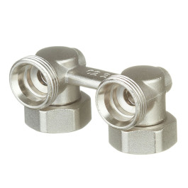Узел нижнего подключения радиатора угловой Hoobs 3/4"х3/4" плоское уплотнение