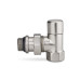 Клапан запорный радиаторный угловой Varmega 1/2"х3/4"EK резьба НР/НР, цвет матовый никель