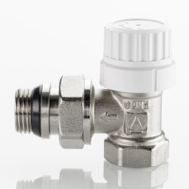 Клапан радиаторный угловой Valtec М30х1,5 DN15 1/2" арт.VT.037.NRC.04