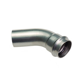 Пресс-угольник однораструбный 45° из нержавеющей стали Tim 15 мм