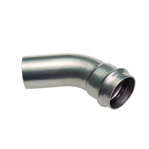 Пресс-угольник однораструбный 45° из нержавеющей стали Tim 18 мм