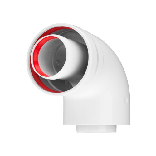 Угол 90° Camino для дымохода 60/100 мм раструб-хомут