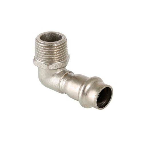 Угол Valtec наружная резьба VT.INOX-PRESS 15x1/2" 90° из нержавейки (арт.VTi.953.I.001504)