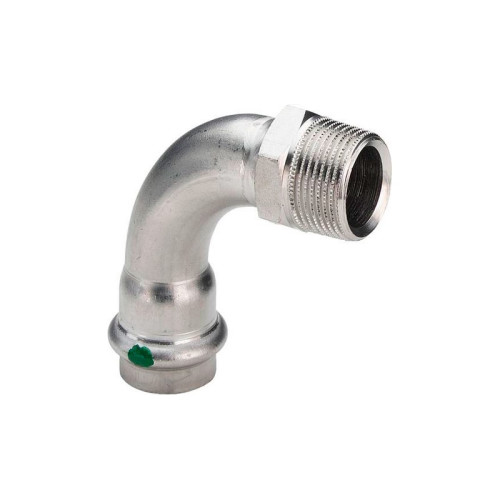 Угол пресс наружная резьба Viega Sanpress Inox 28х1" из нержавейки (арт. 436933) серия 2314
