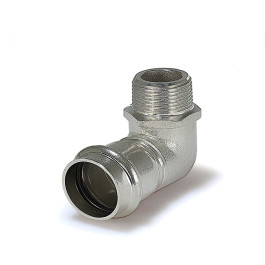 Пресс-угольник 90° из нержавеющей стали с НР резьбой Tim 35х1" мм