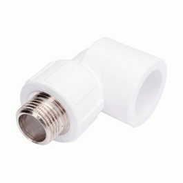 Угол комбинированный полипропиленовый Политэк 20x1/2" мм с НР резьбой