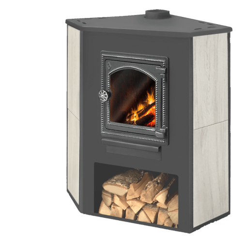 Печь-камин Этна ДТ-4С угловой без плиты