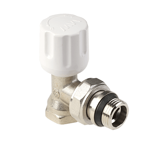 Вентиль радиаторный угловой MVI 1/2" резьба внутренняя/наружная с уплотняющим кольцом