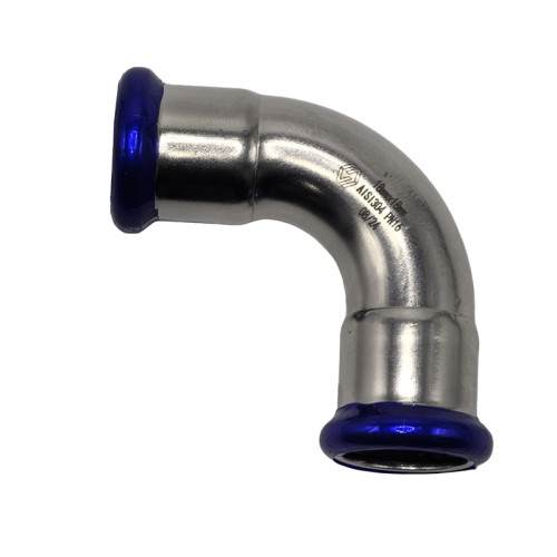 Пресс-угольник 90° MVI 54 мм нержавеющий двухраструбный