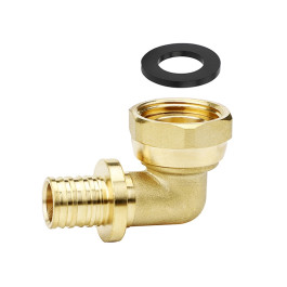 Угол 90° латунный Varmega Slide-fit с НГ гайкой 16х1/2"мм