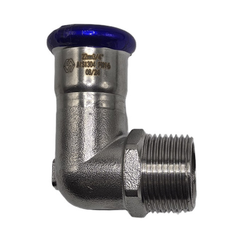 Пресс-угольник с НР резьбой MVI 42х1 1/2" мм нержавеющий